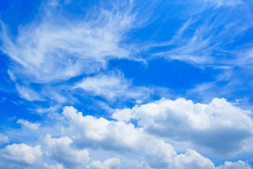 青い空、白い雲